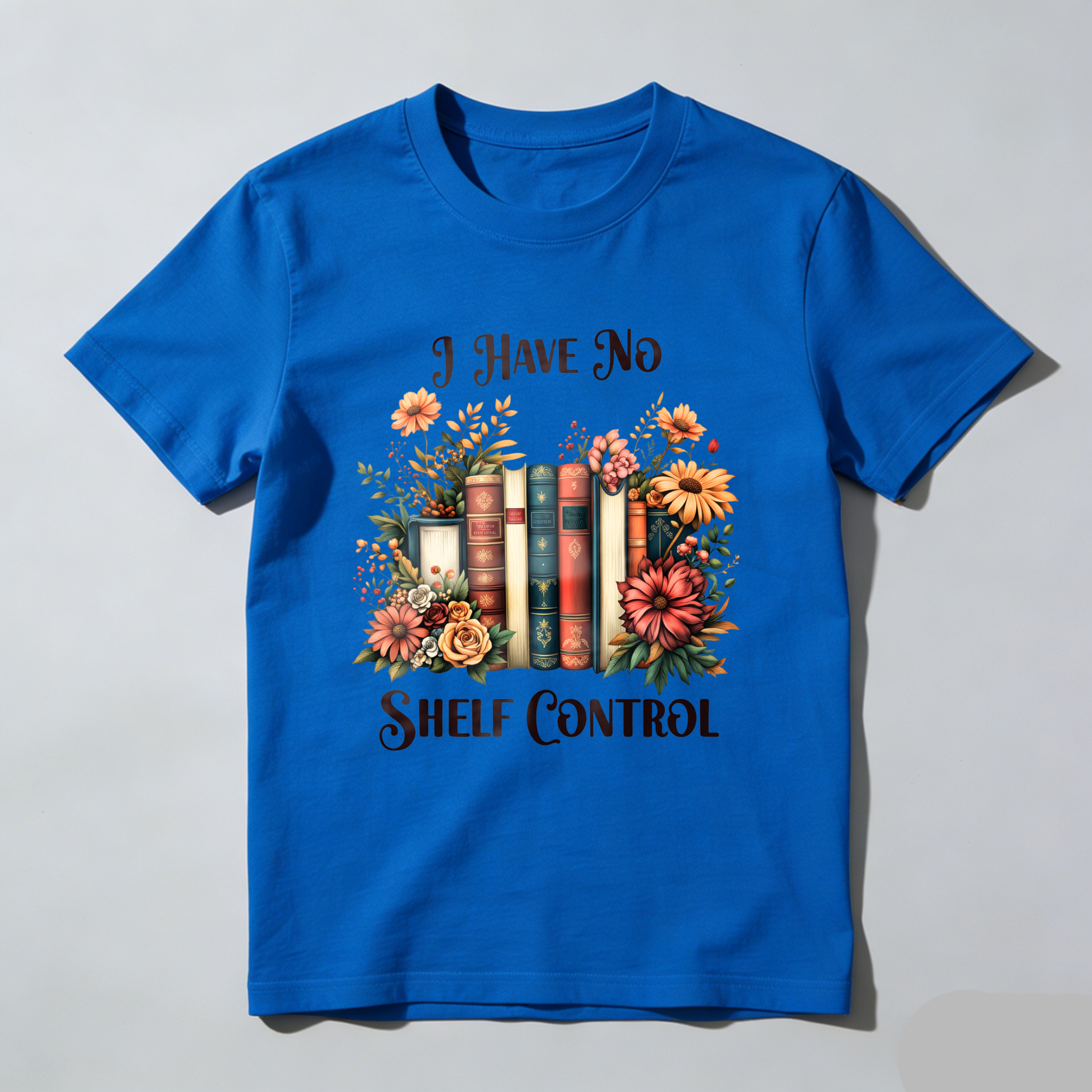 Wardrobecart Bookshelf And Flowers I Have No Shelf Control Unisex Classic T-shirt