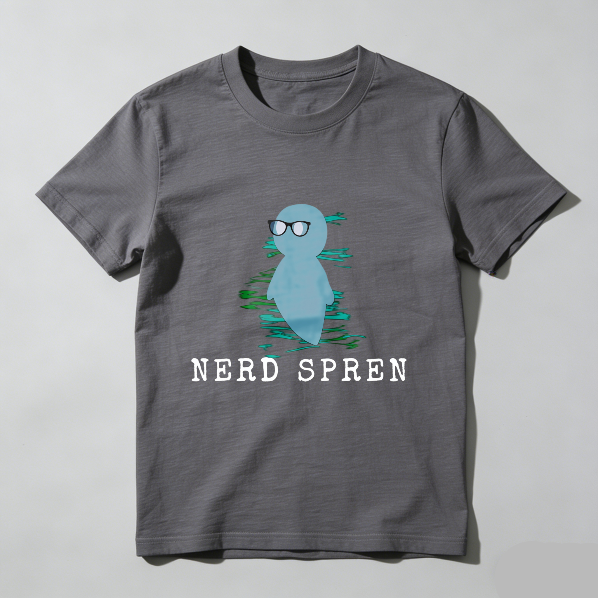Wardrobecart Nerd Spren With Glasses And Water Ripple Effect Tshirt