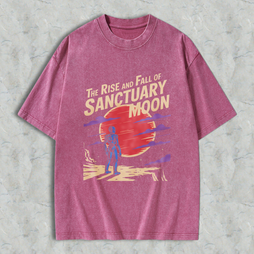 Wardrobecart The Rise And Fall Of Sanctuary Moon Space Adventure Unisex Washed T-shirt