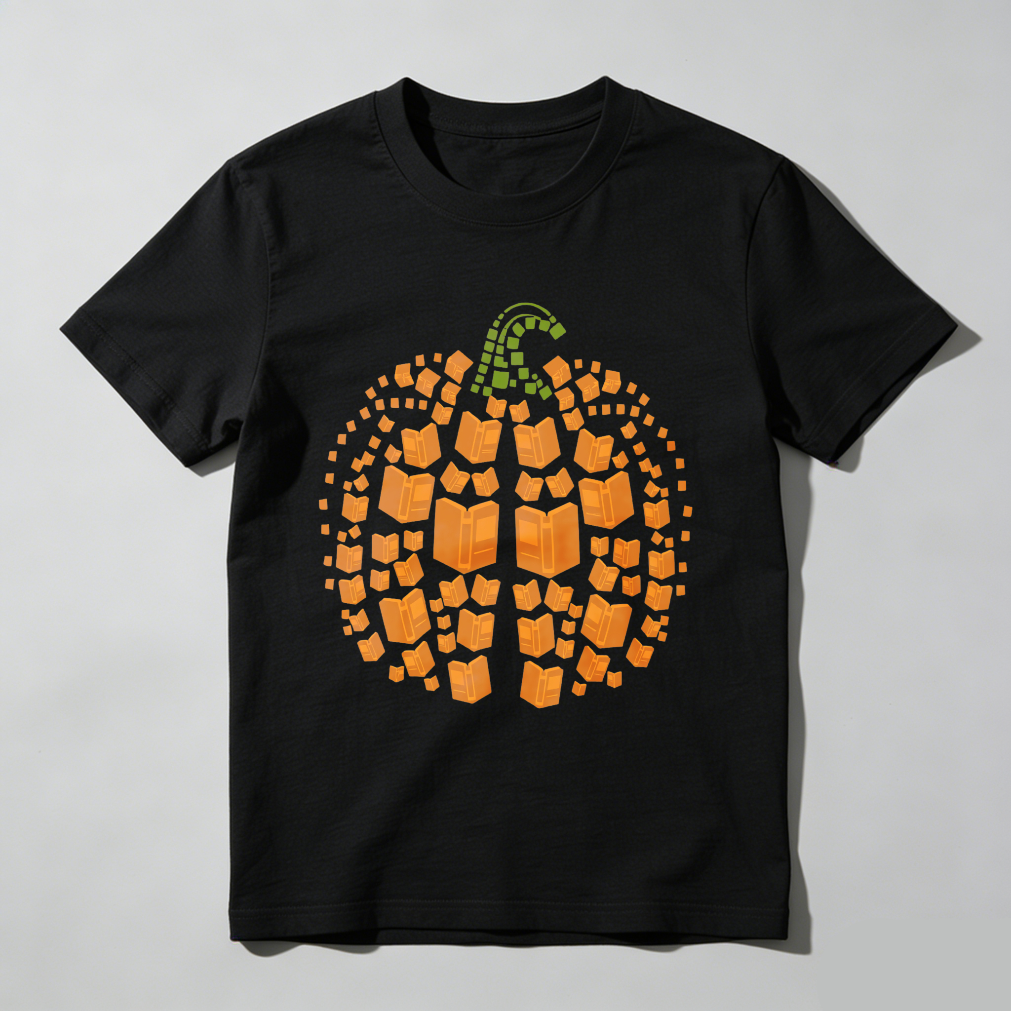 Wardrobecart Pumpkin Made Of Open Books Pattern Tshirt