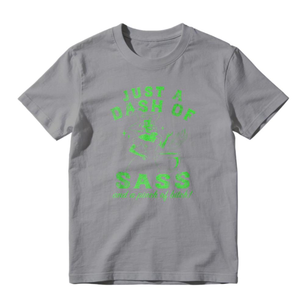 Just A Dash Of Sass And A Pinch Witch Cauldron Graphic T-shirt
