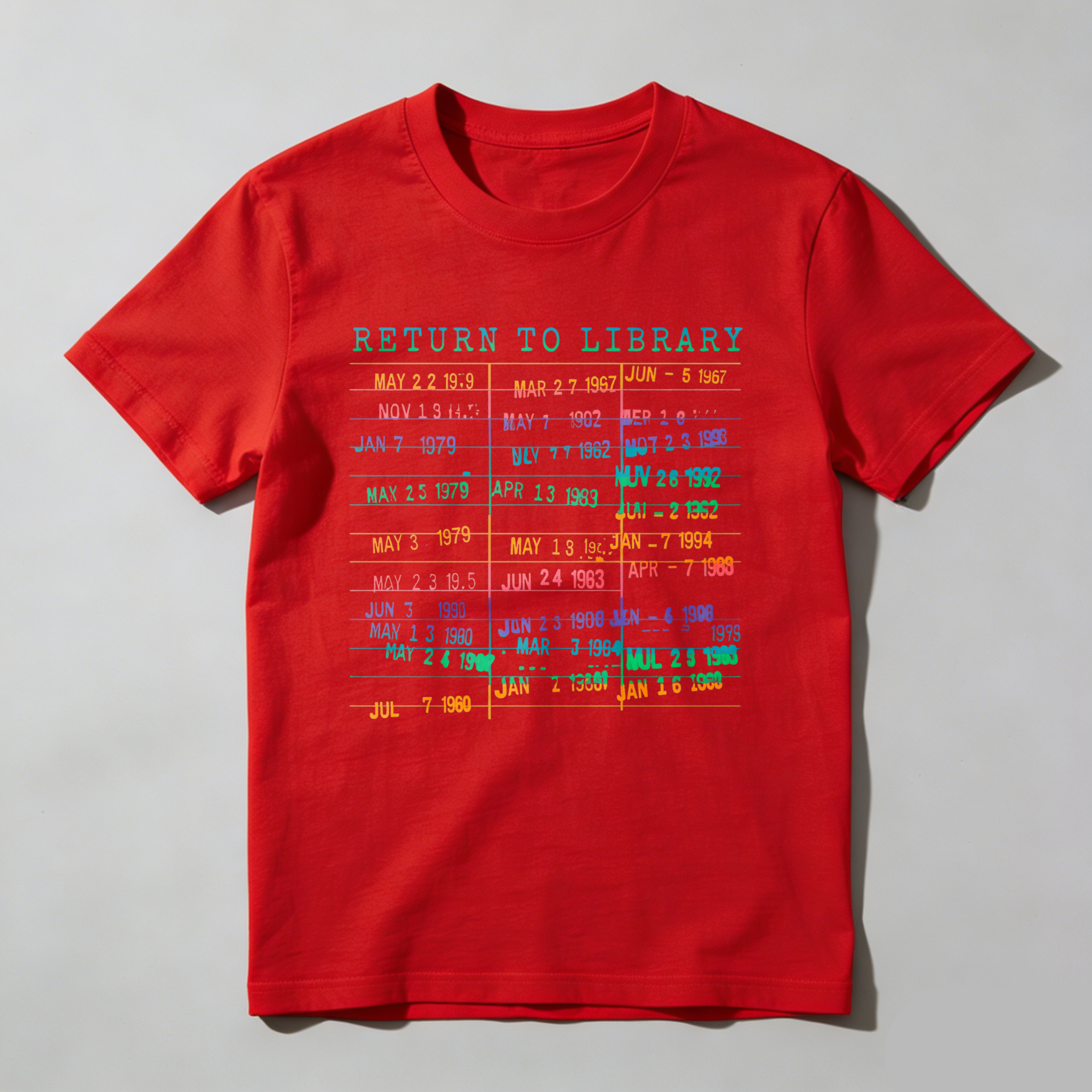 Wardrobecart Return To Library Date List Tshirt