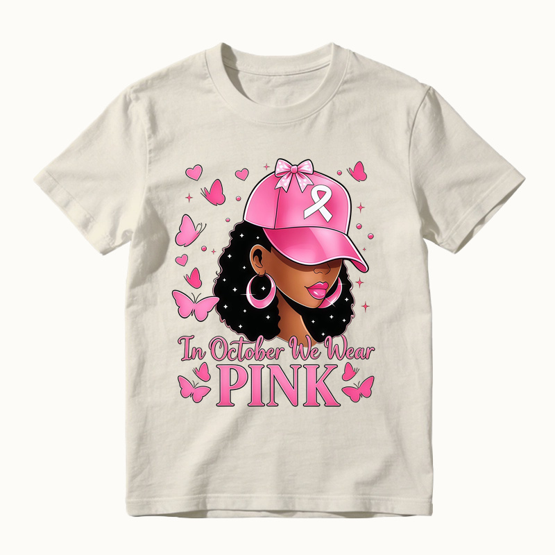Breast Cancer Awareness Pink Ribbon Butterfly T-Shirt
