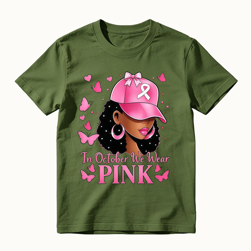 Breast Cancer Awareness Pink Ribbon Butterfly T-Shirt