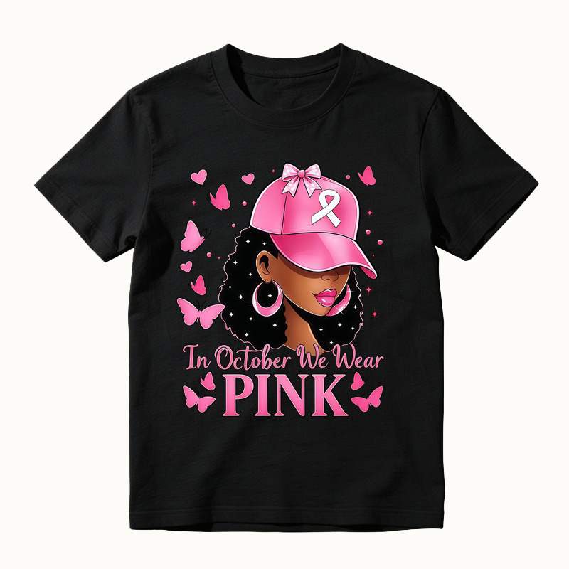 Breast Cancer Awareness Pink Ribbon Butterfly T-Shirt