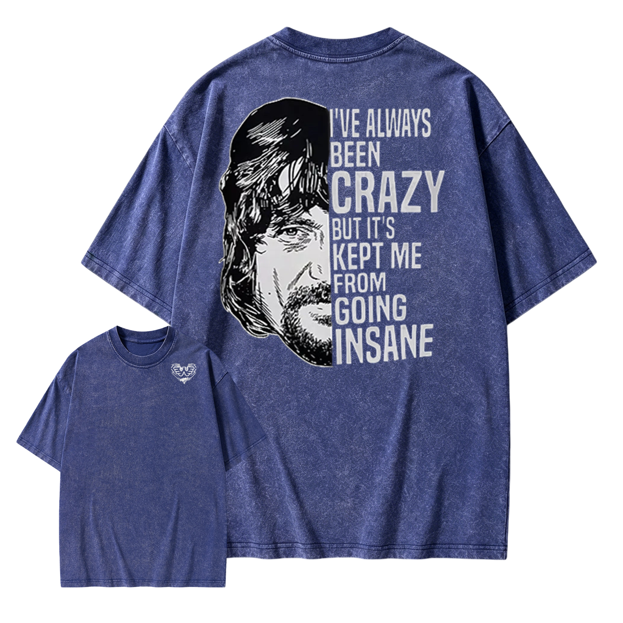 I've Always Been Crazy Funny Graphic Washed T-Shirt