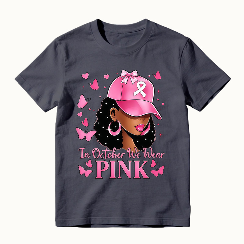 Breast Cancer Awareness Pink Ribbon Butterfly T-Shirt