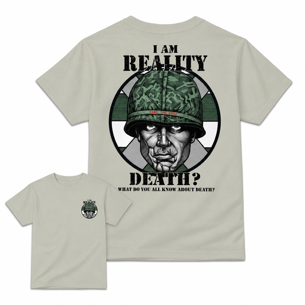 Plato0n I Am Reality Vintage 80s War Movie Graphic Tee for Veterans and Movie Fans