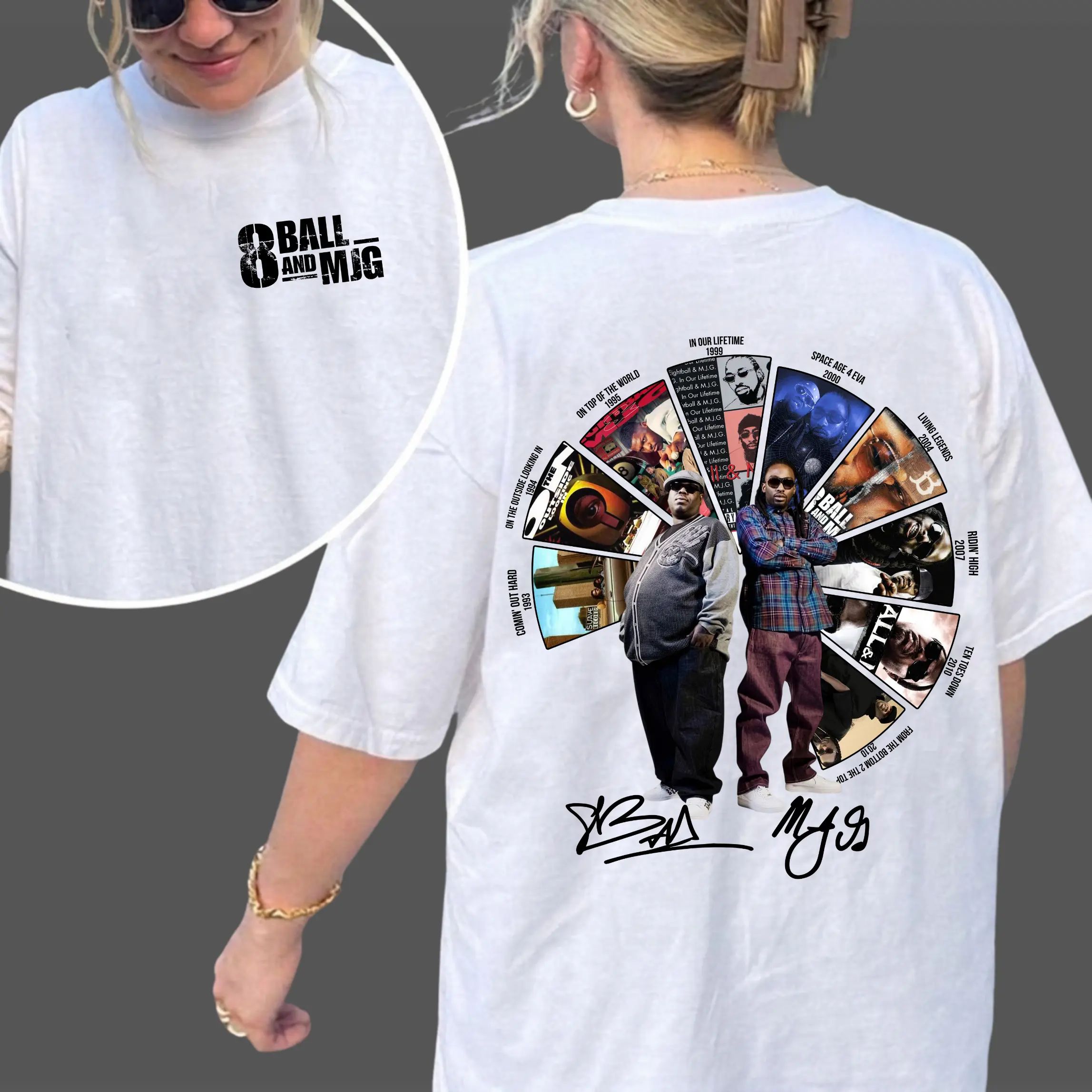 Vintage 8Ball & MJG Vintage Album T-Shirt, Hip Hop Music Band Shirt