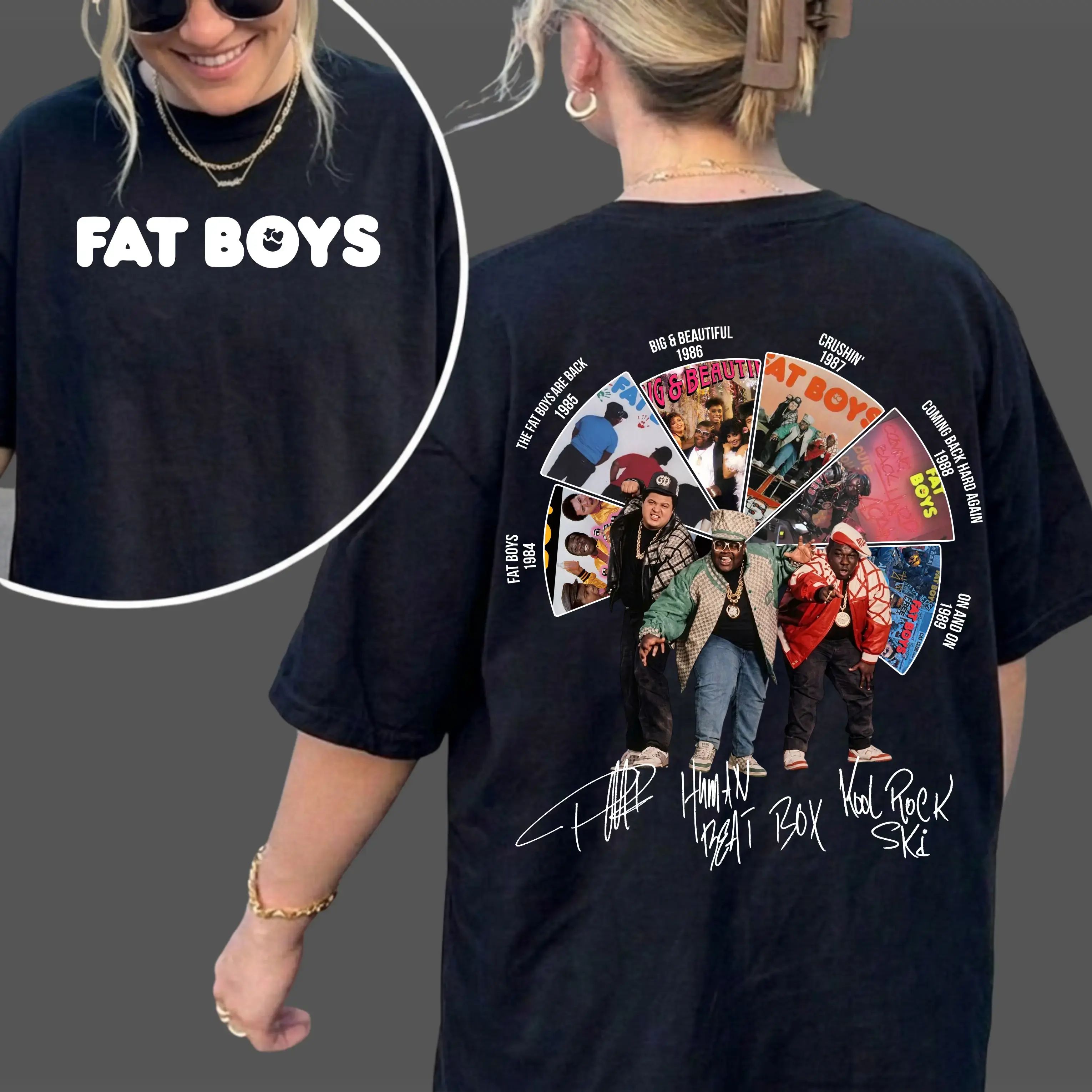 Vintage FAT B0YS Album Tee, Graphic Hip Hop Music Band Shirt