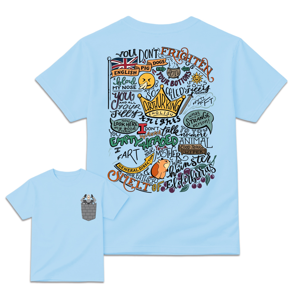 Monty Python and the Holy Grail French Taunter Quotes T-Shirt - Retro Graphic Tee for Movie Fans
