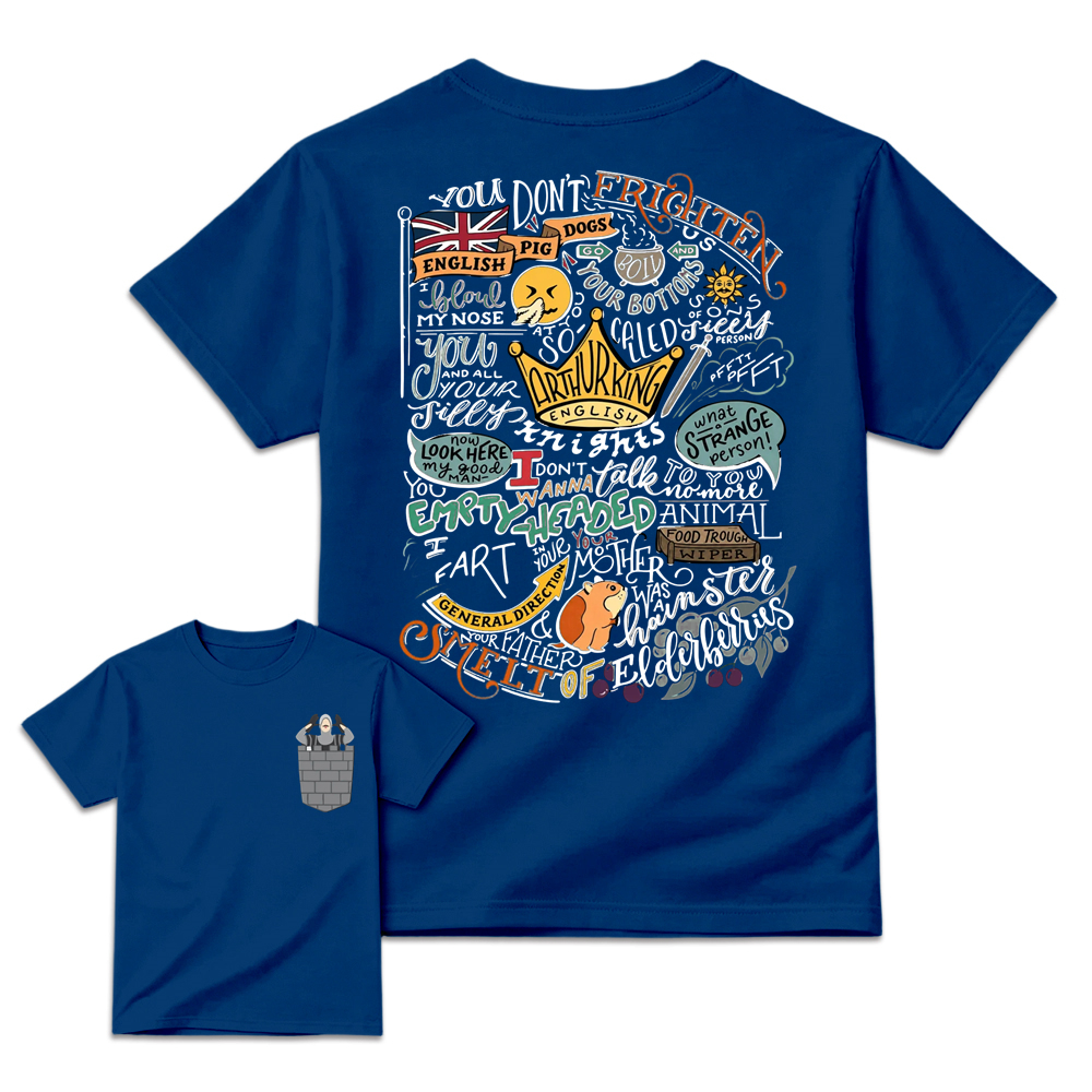 Monty Python and the Holy Grail French Taunter Quotes T-Shirt - Retro Graphic Tee for Movie Fans