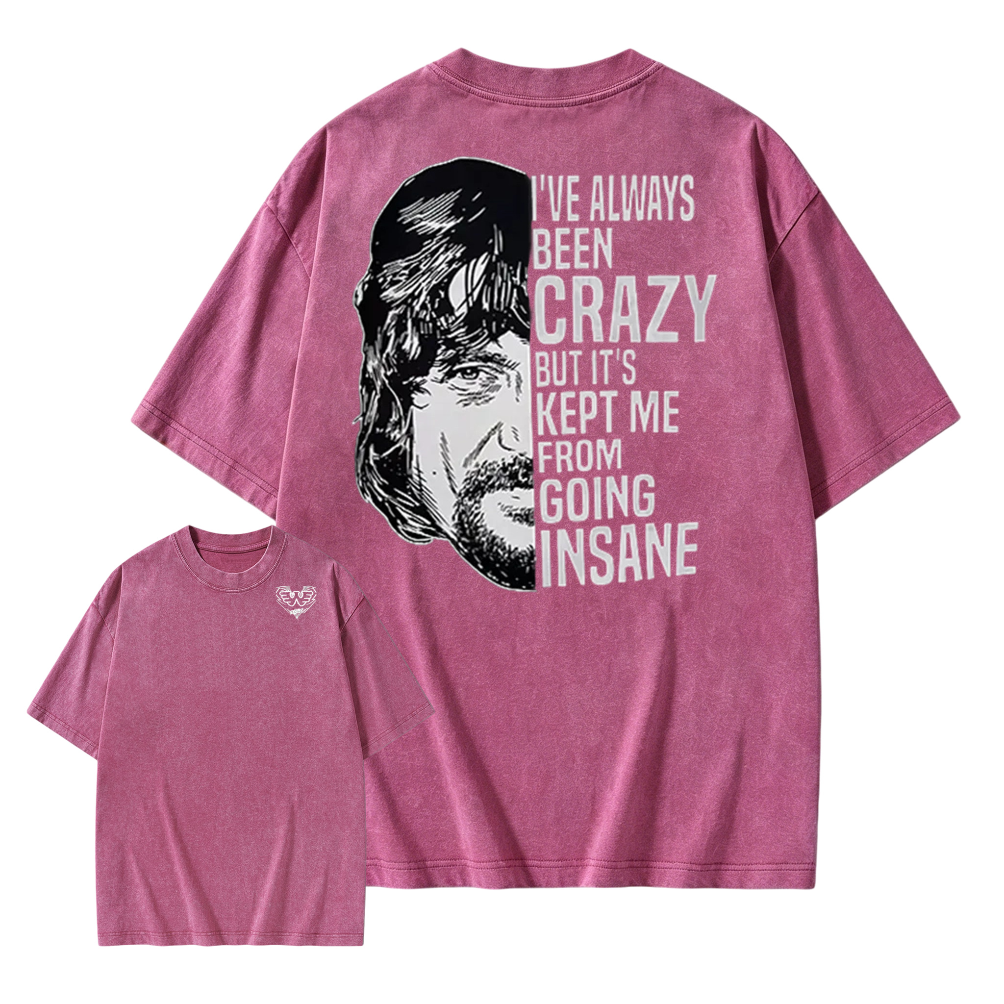 I've Always Been Crazy Funny Graphic Washed T-Shirt
