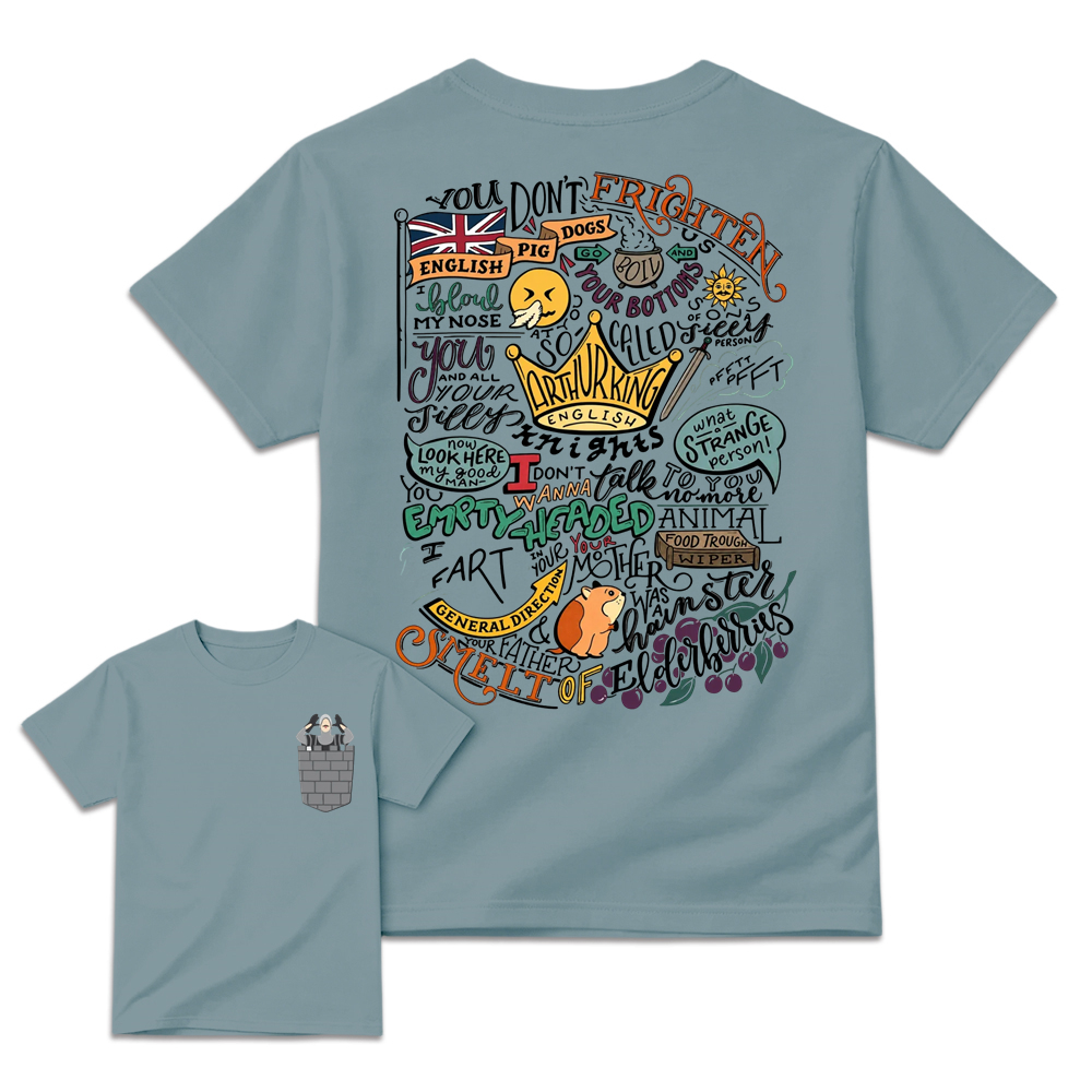 Monty Python and the Holy Grail French Taunter Quotes T-Shirt - Retro Graphic Tee for Movie Fans