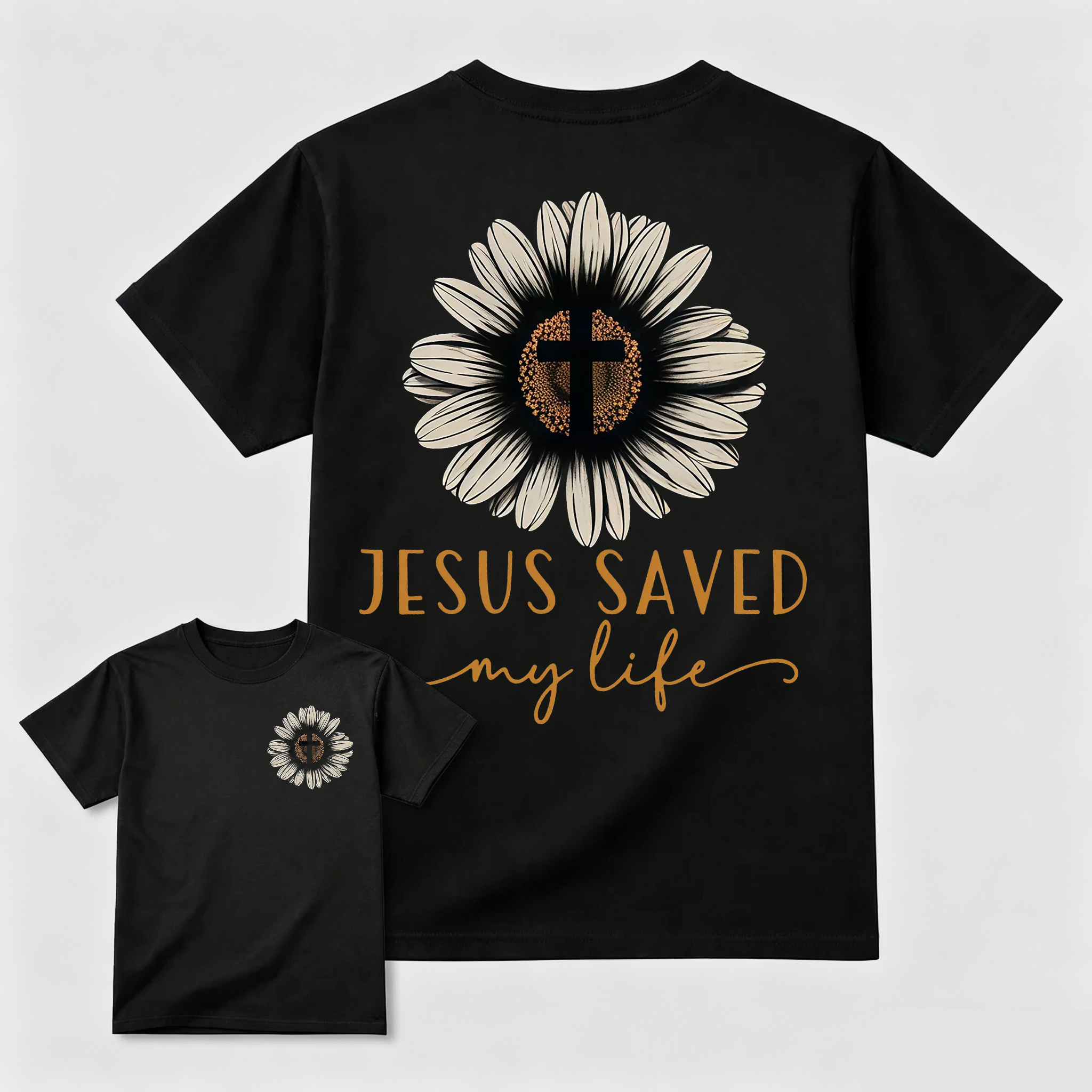 Jesus Saved My Life Sunflower Graphic T-Shirt