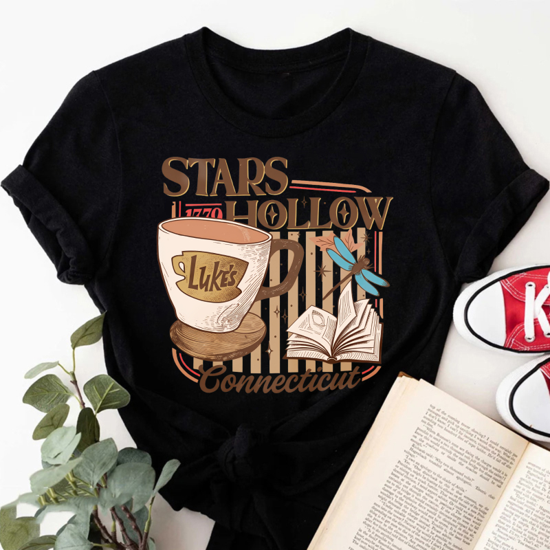 Wardrobecart Stars Hollow Luke's Diner Book Dragonfly Connecticut Tshirt