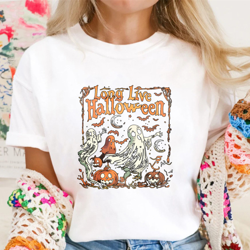 Long Live Halloween Ghosts Pumpkins Bats Moon Unisex Classic T-shirt