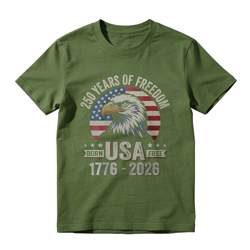 250 Years Of Freedom Usa Eagle American Flag 1776 2026 Unisex Classic T-shirt