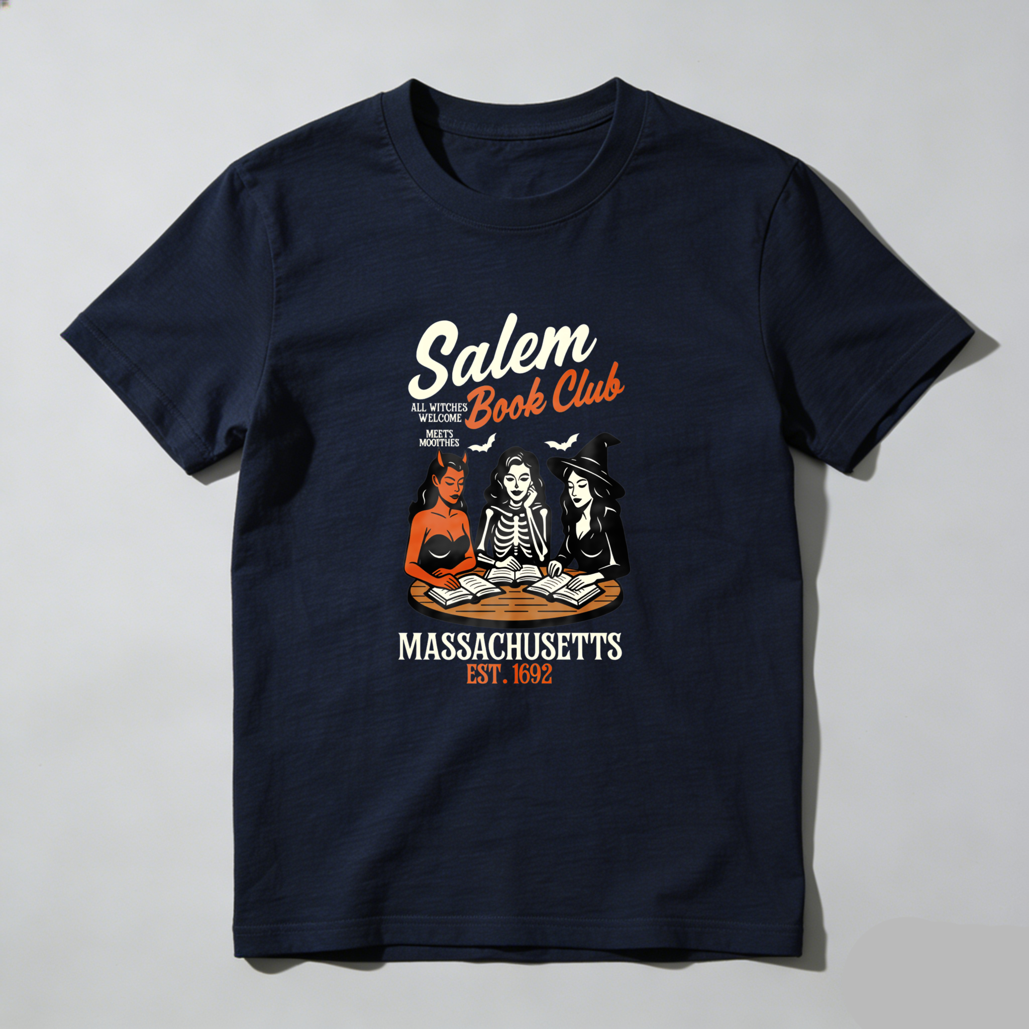 Wardrobecart Salem Book Club Massachusetts Est 1692 Tshirt