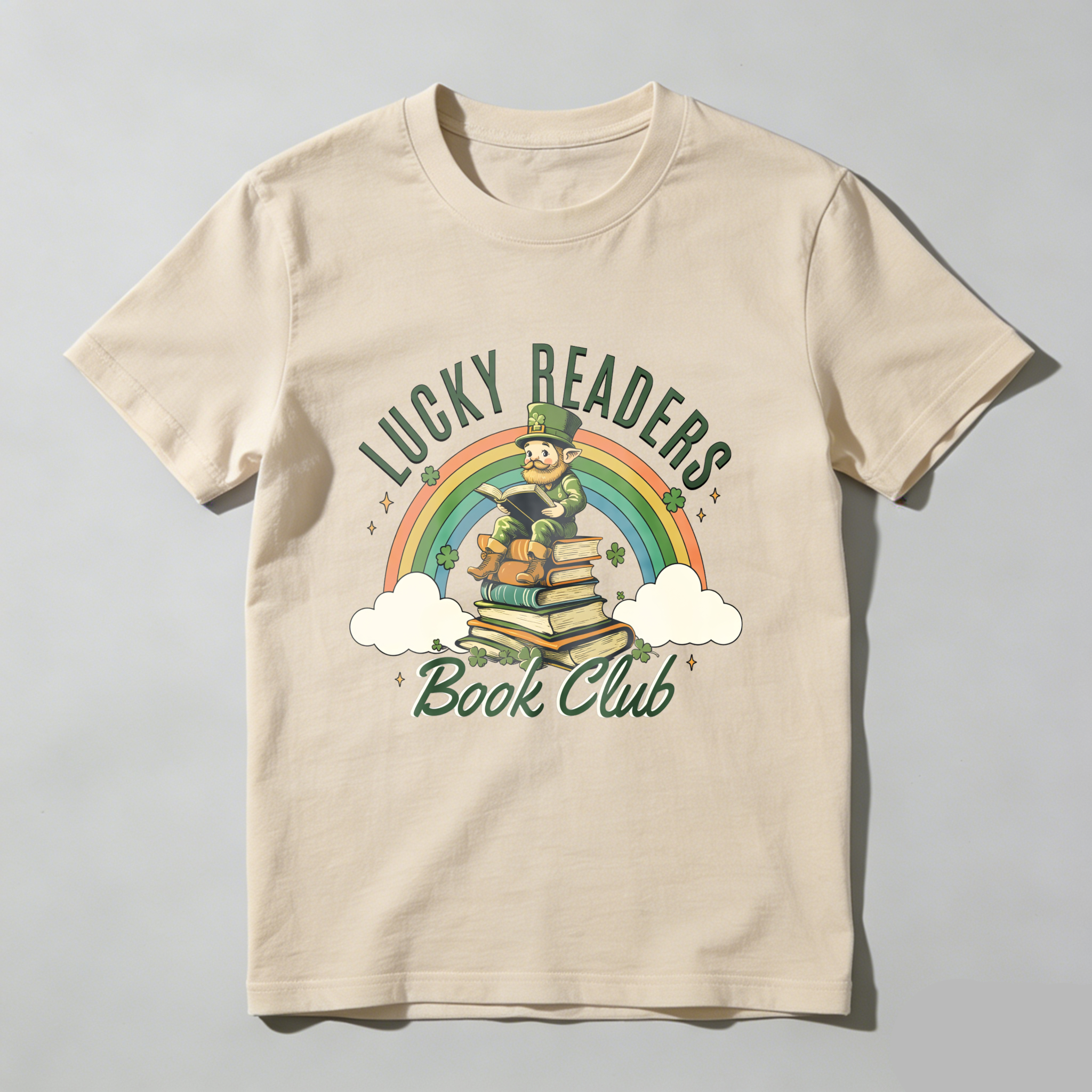 Wardrobecart Lucky Readers Book Club Rainbow Leprechaun Books tshirt