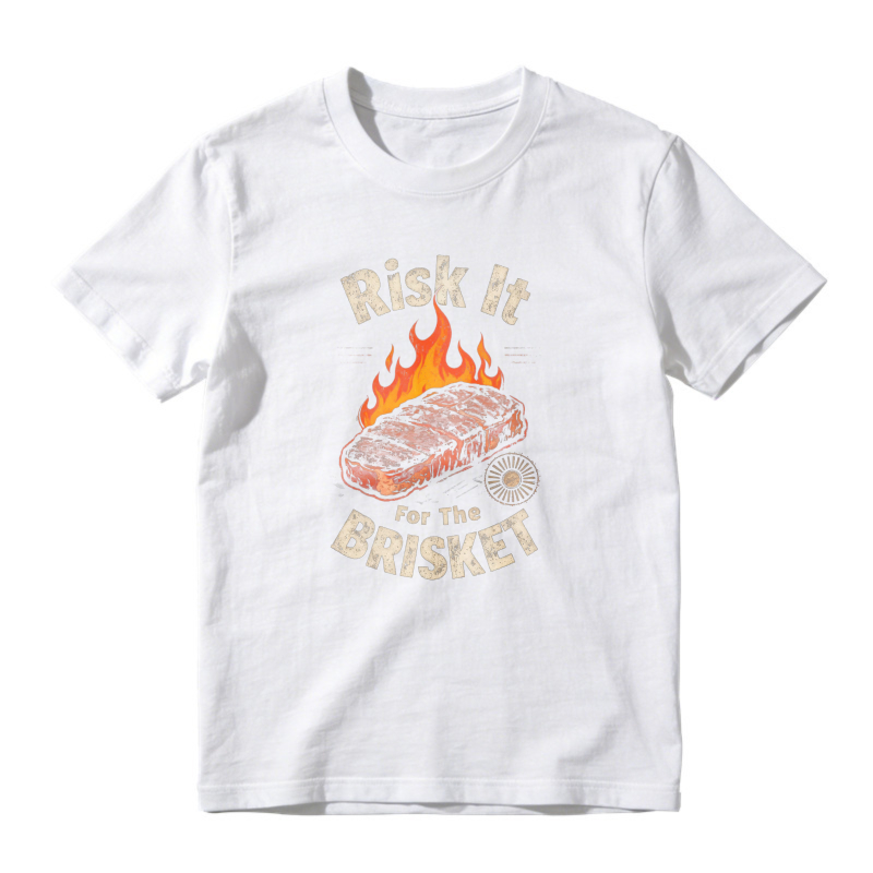 Risk It For The Brisket Funny Barbecue Food Graphic Unisex Classic T-shirt