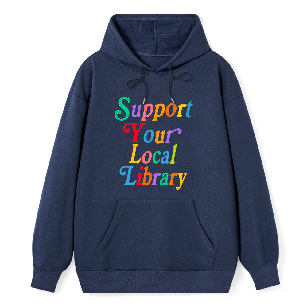 Wardrobecart Support Your Local Library Unisex Classic Hoodie