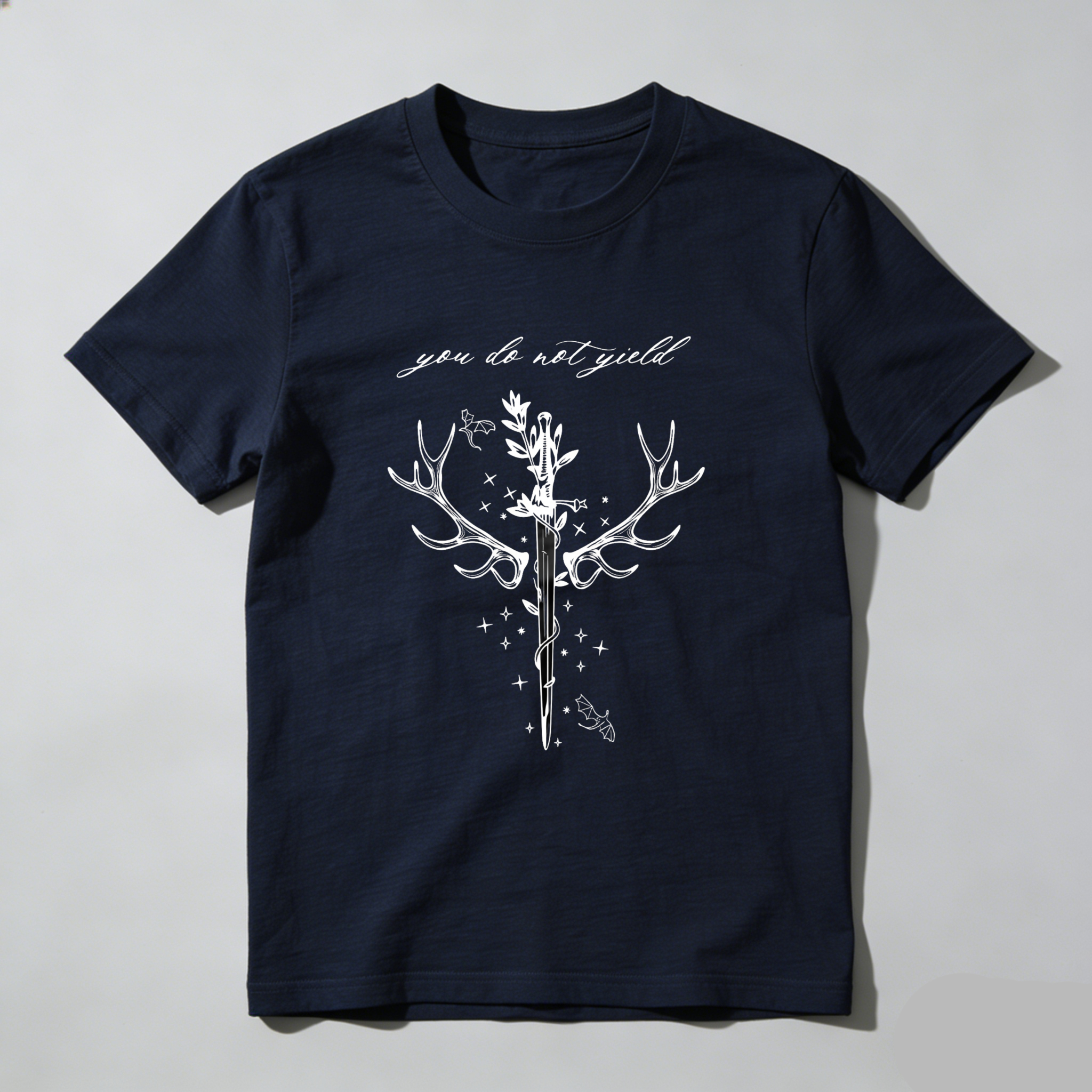 Wardrobecart You Do Not Yield Antler Sword Design Tshirt