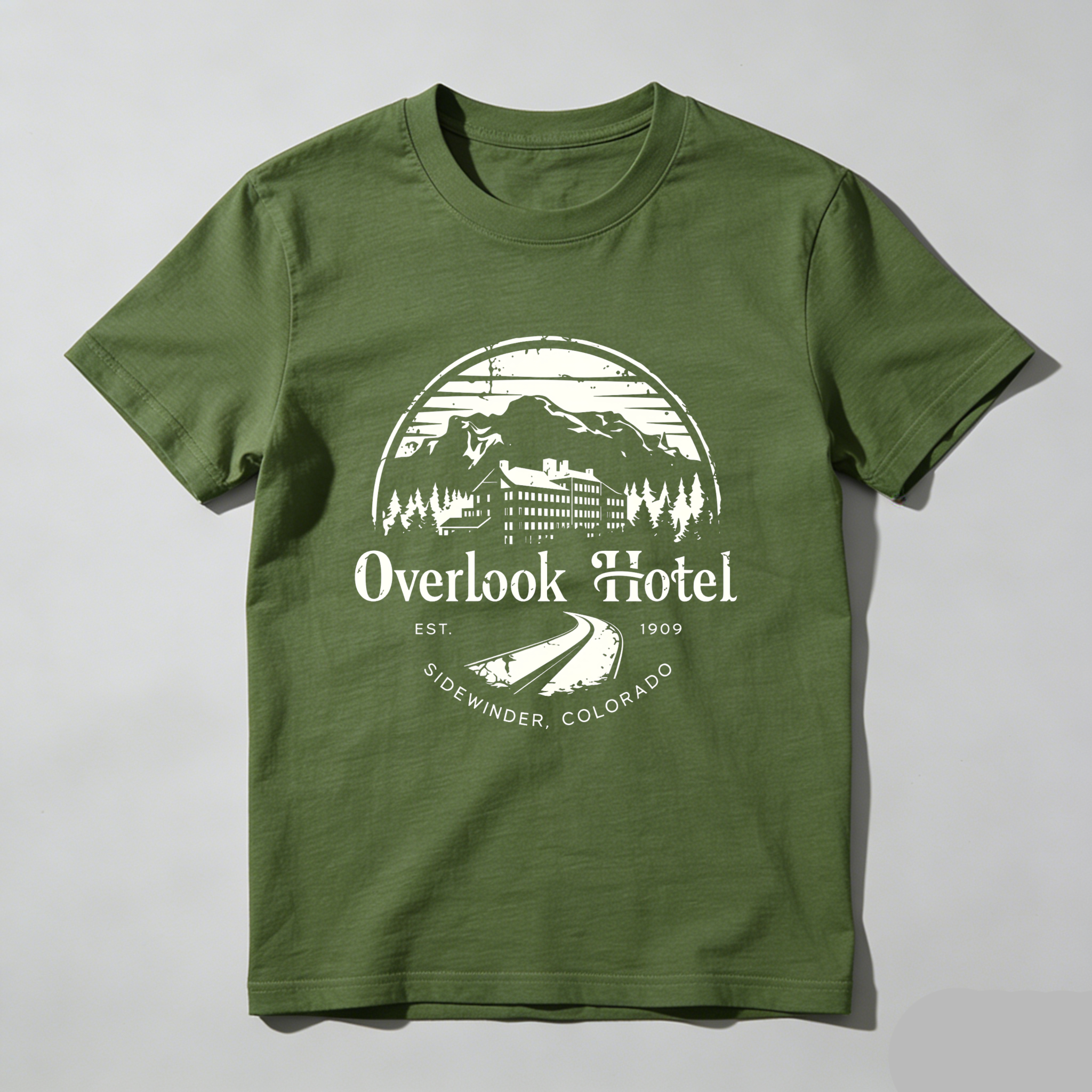 Wardrobecart Overlook Hotel Mountain Scene Design Tshirt
