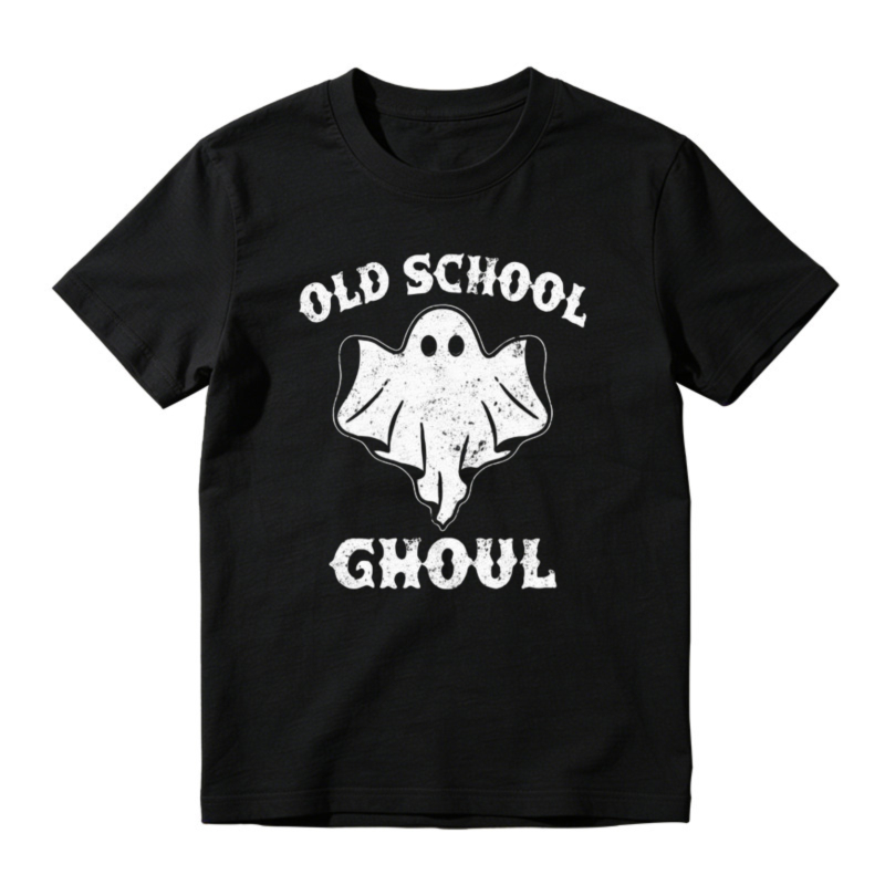 Old School Ghoul Ghost Halloween Graphic T-shirt