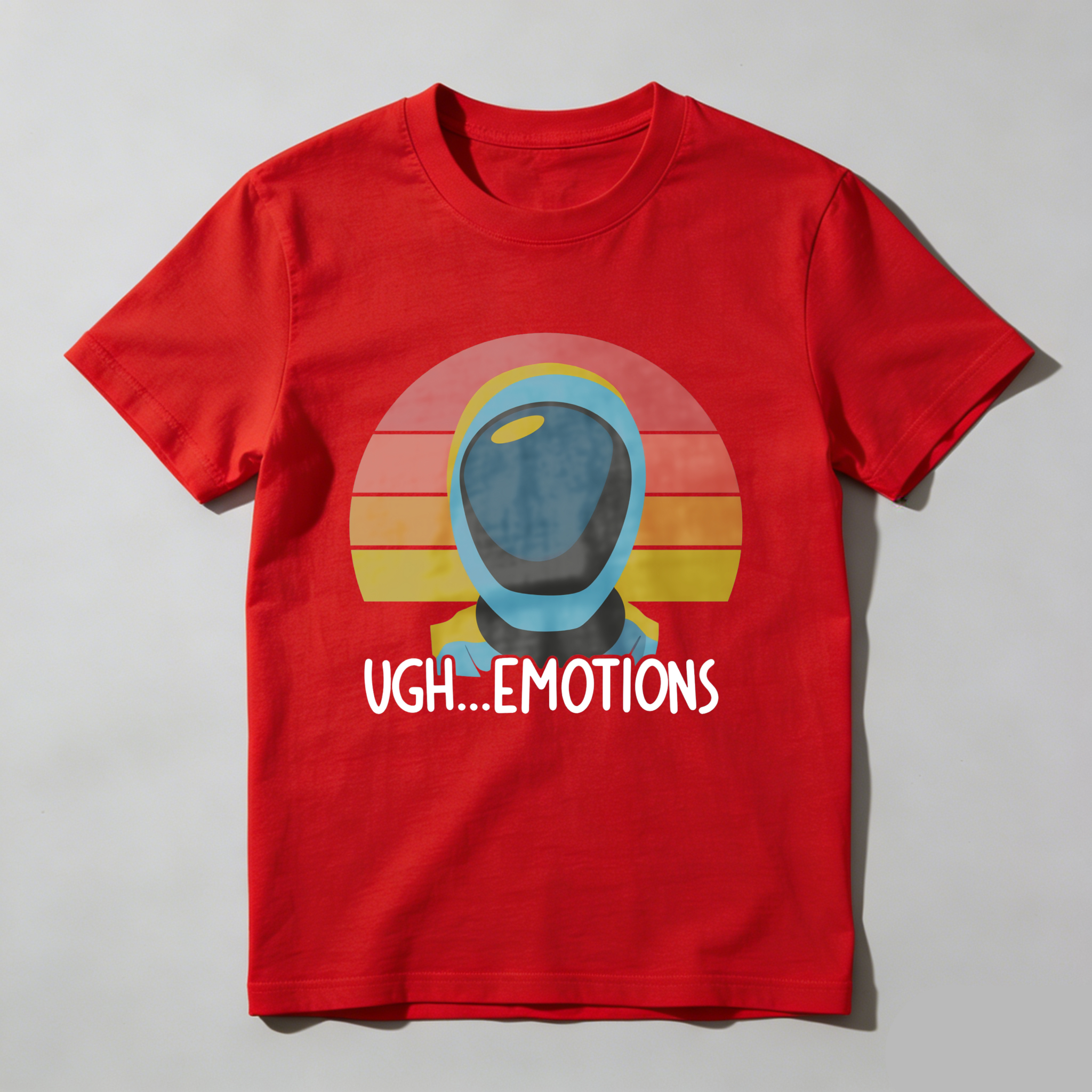 Wardrobecart Astronaut Helmet Sunset Ugh Emotions tshirt