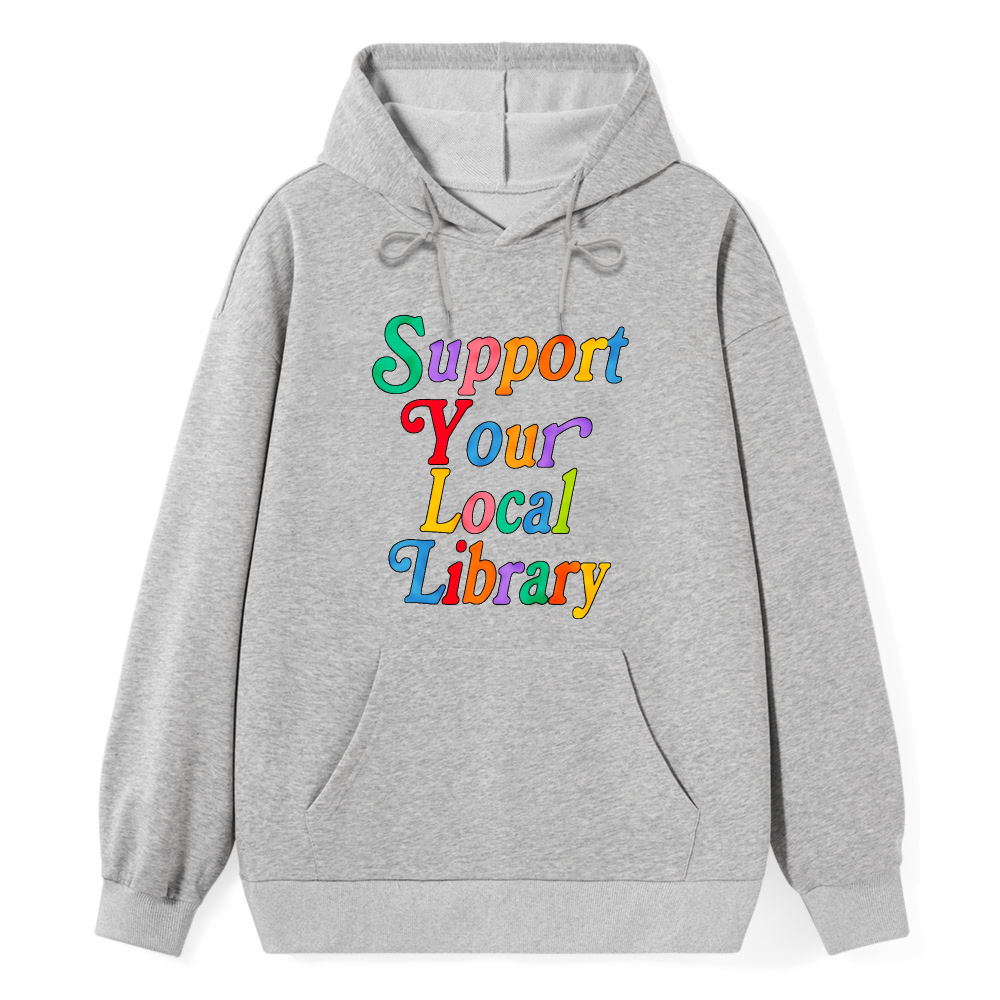 Wardrobecart Support Your Local Library Unisex Classic Hoodie