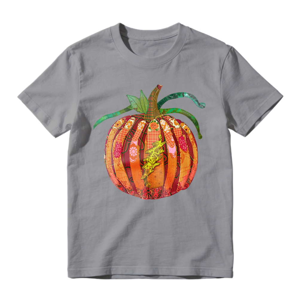 Colorful Patchwork Pumpkin Graphic, Unisex Classic T-shirt