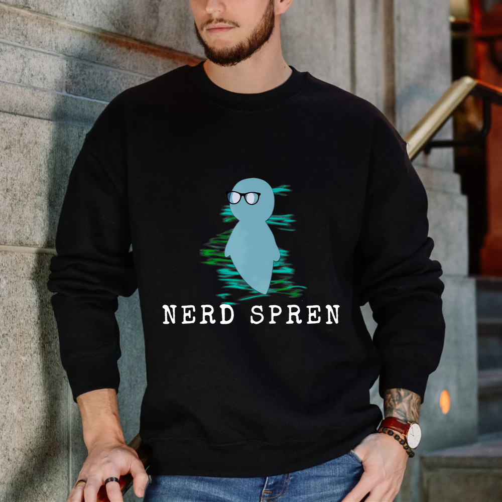 Wardrobecart Nerd Duck With Glasses And Water Ripple Pattern Unisex Classic Sweatshirt