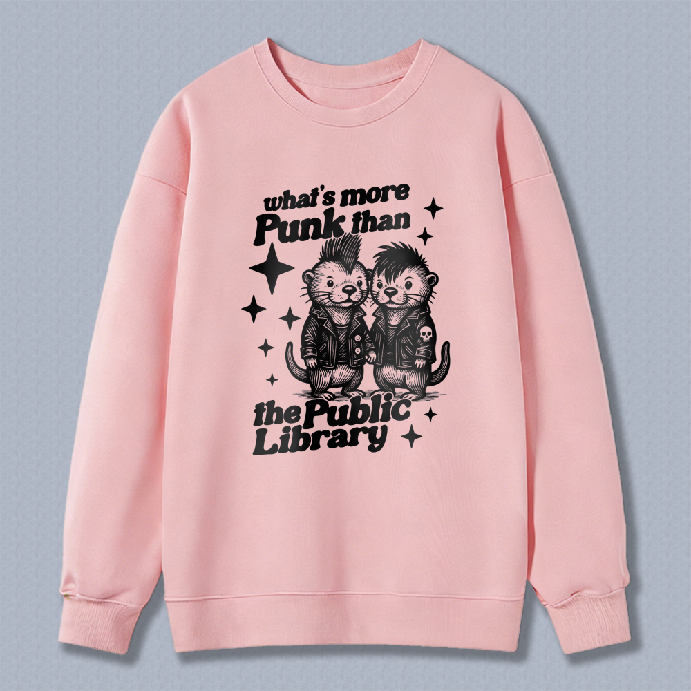 Wardrobecart What's More Punk Than The Public Library Cats Unisex Classic Sweatshirt