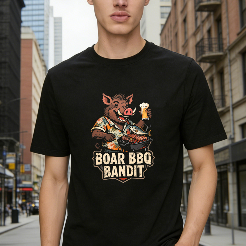 Boar Bbq Bandit Grilling Pig With Beer And Ribs Unisex Classic T-shirt