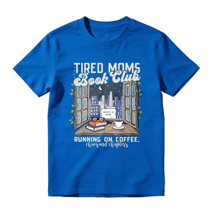 Wardrobecart Tired Moms Book Club Window Cityscape Coffee Books Unisex Classic T-shirt