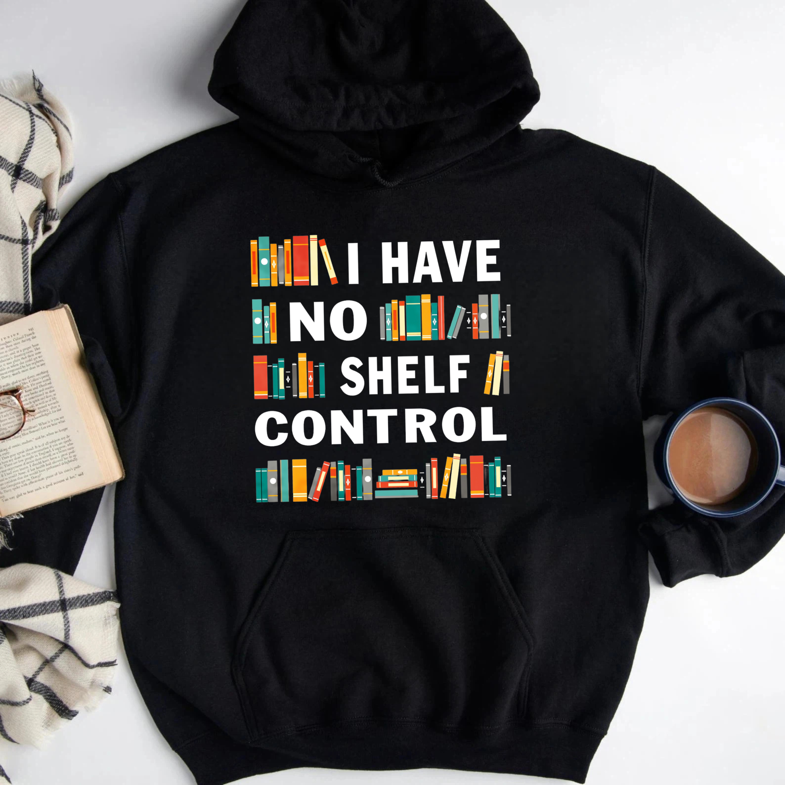 Wardrobecart Book Lover I Have No Shelf Control Unisex Classic Hoodie