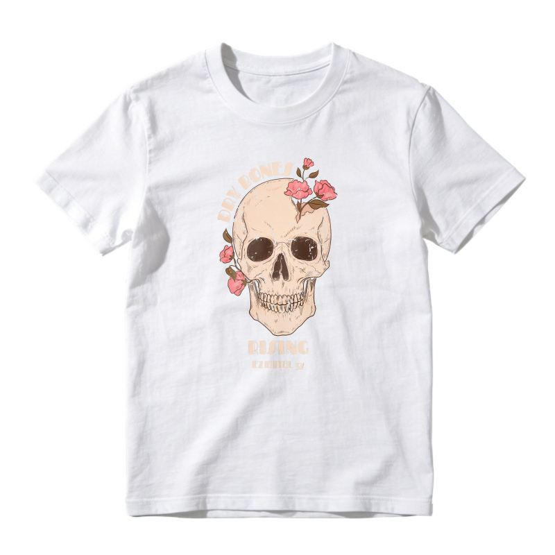 Dry Bones Rising Skull With Roses Vintage Gothic Art Unisex Classic T-shirt