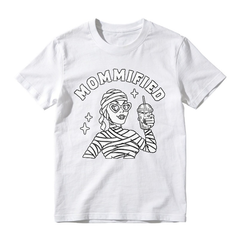 Mommified Mummy Woman With Sunglasses And Drink Graphic T-shirt