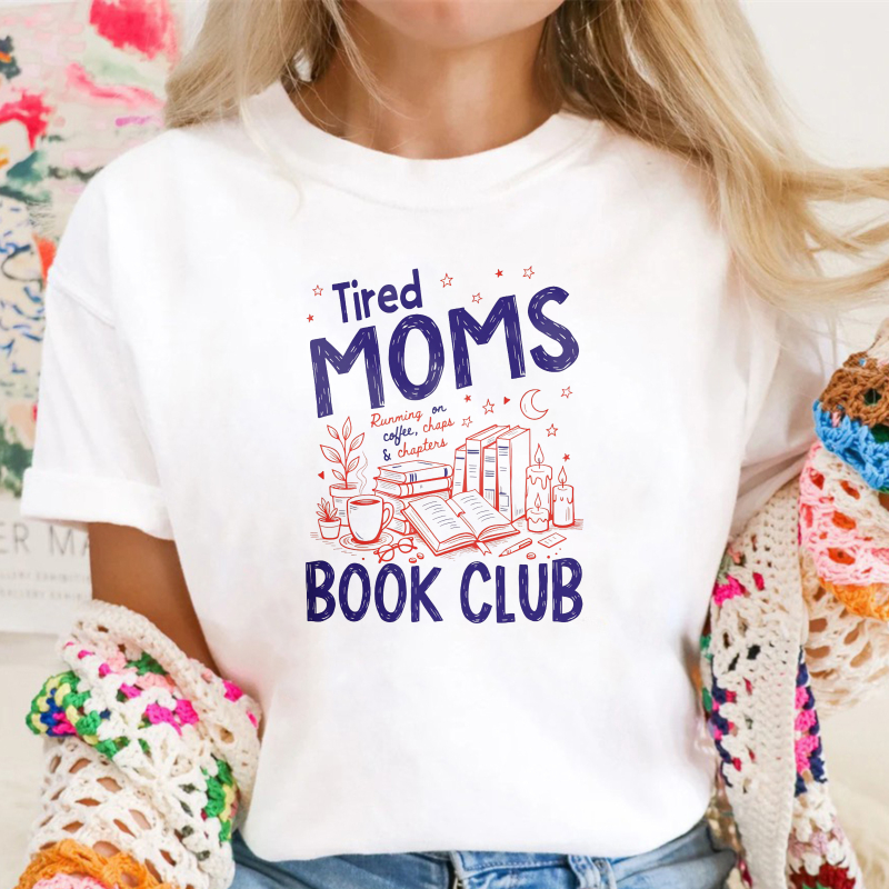 Wardrobecart Tired Moms Book Club With Books Coffee And Candles Unisex Classic T-shirt