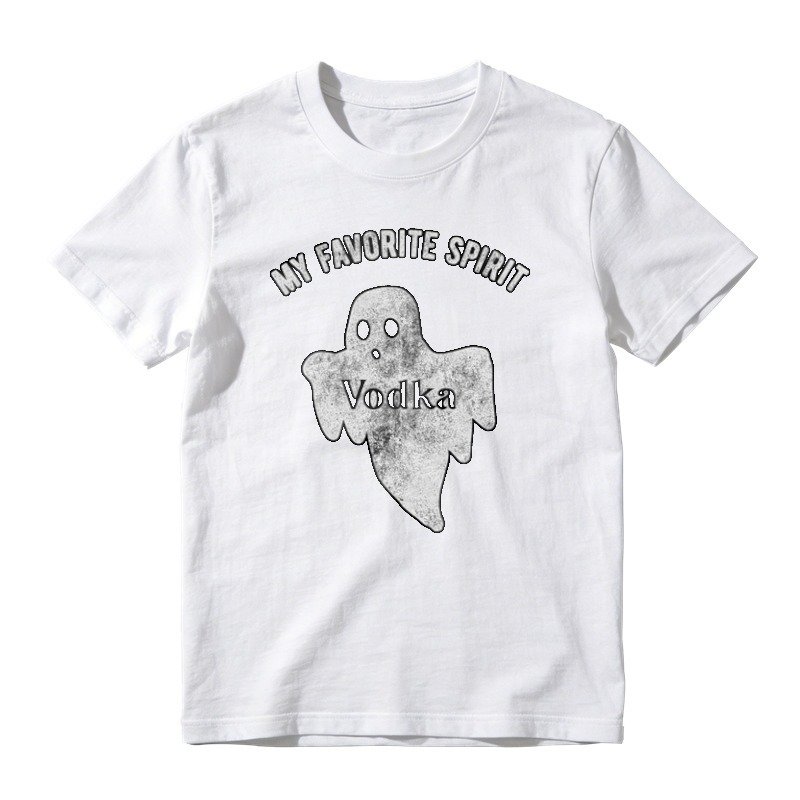 My Favorite Spirit Vodka Ghost Halloween Funny Graphic T-shirt