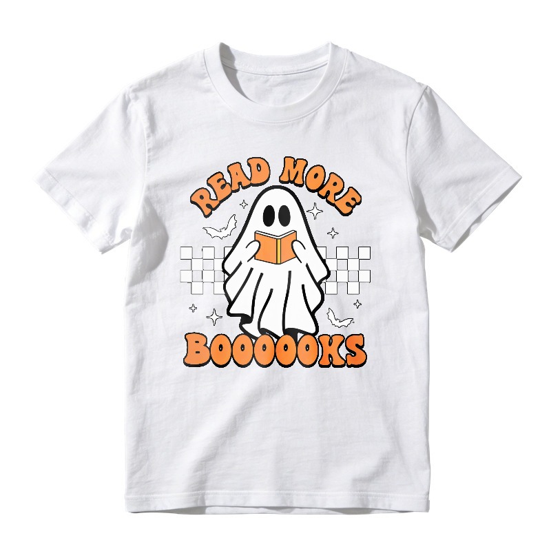 Read More Boooooks Ghost Reading Book Halloween Unisex Classic T-shirt