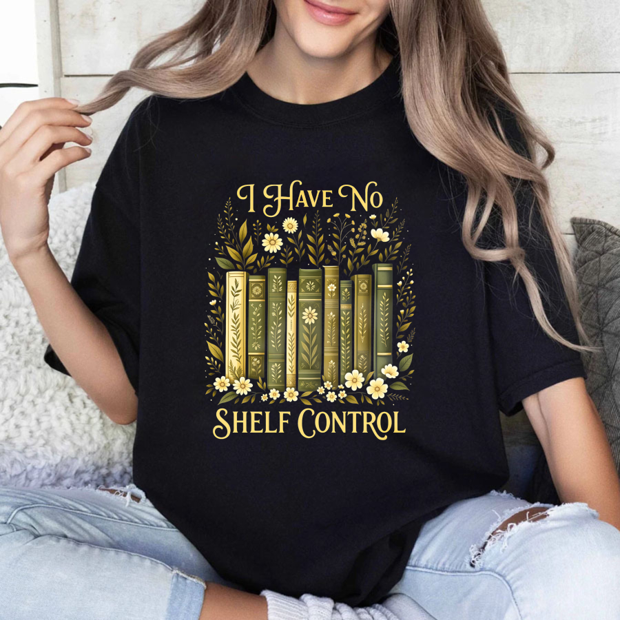 Wardrobecart I Have No Shelf Control Bookshelf Floral Design Unisex Classic T-shirt