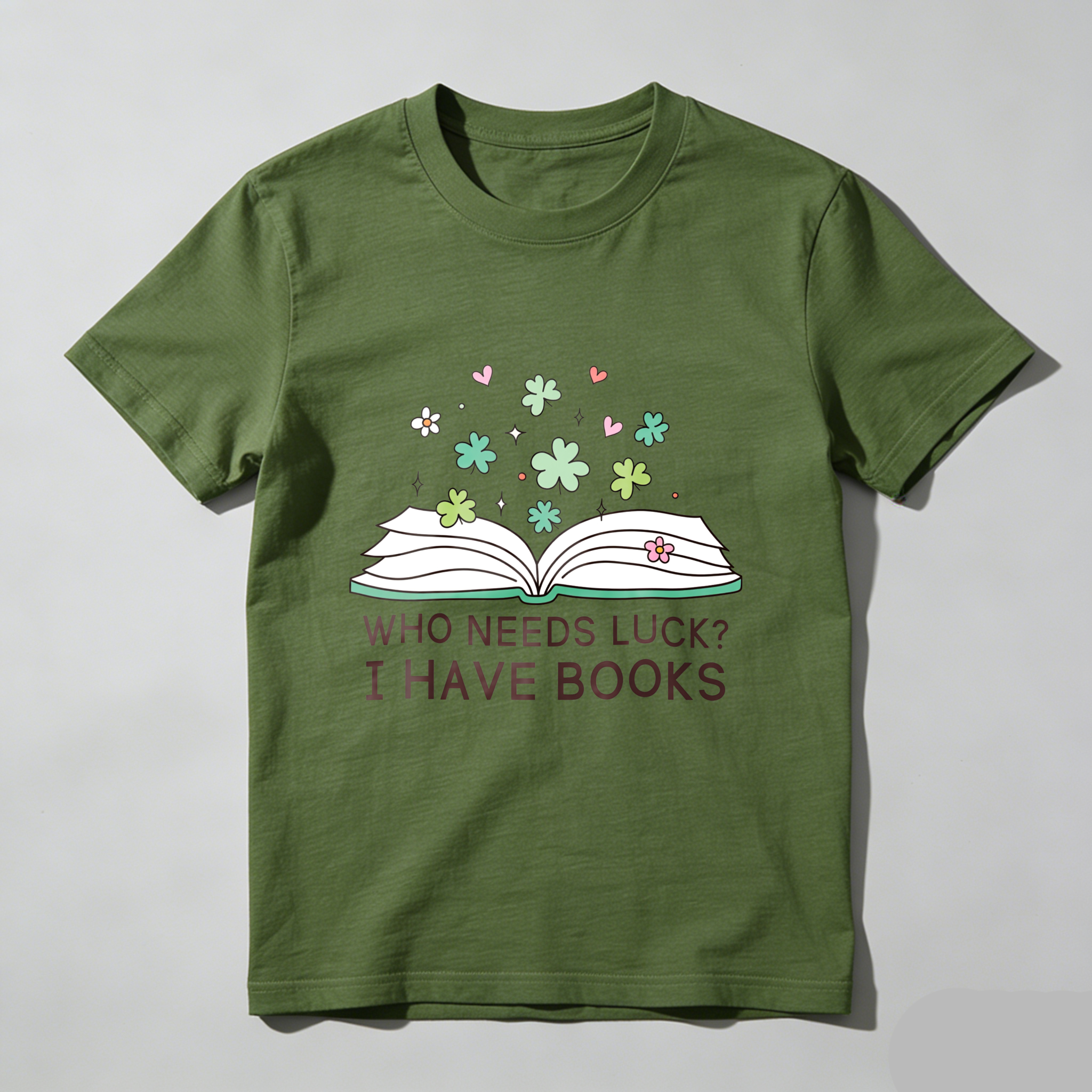 Wardrobecart Open Book With Flowers And Text tshirt