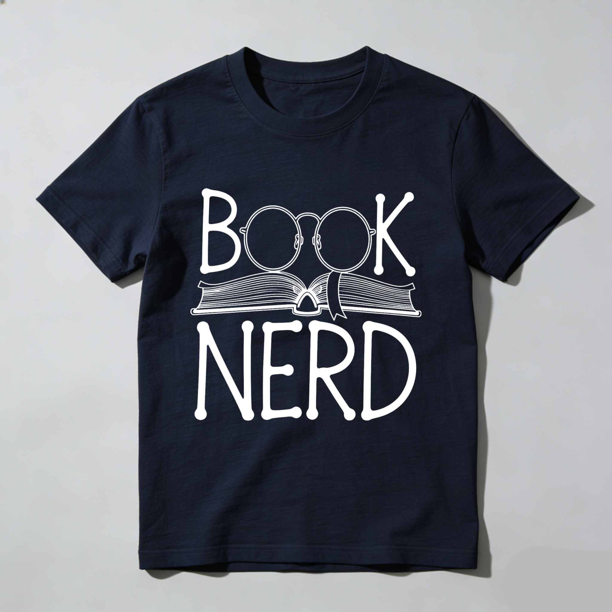 Wardrobecart Book Nerd With Glasses And Open Book Tshirt