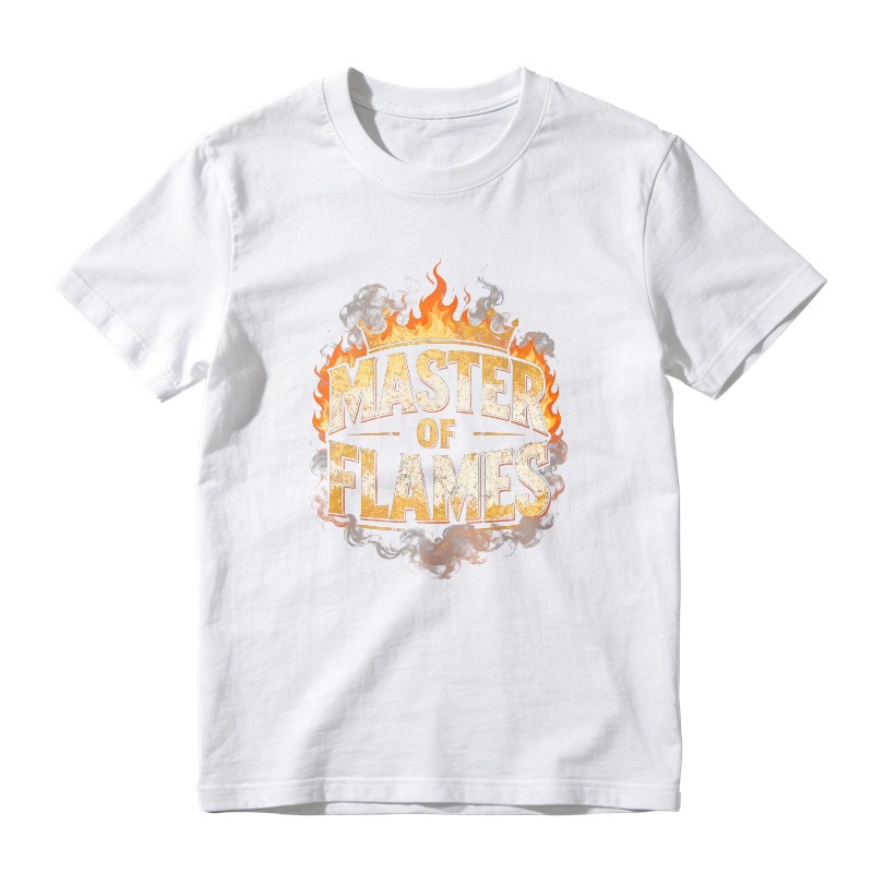 Master Of Flames Fire Text Graphic Unisex Classic T-shirt