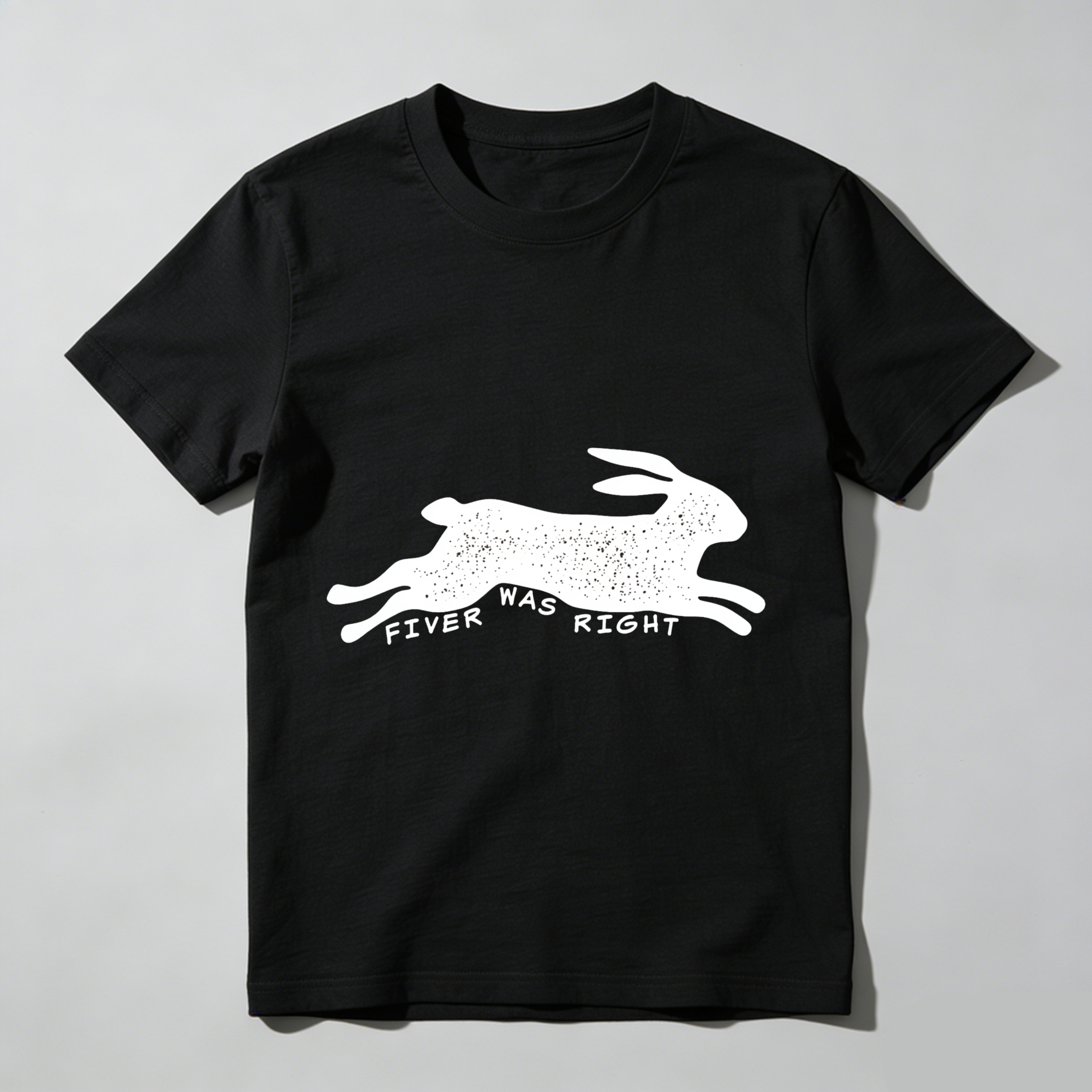 Wardrobecart Fiver Was Right Rabbit Print Tshirt