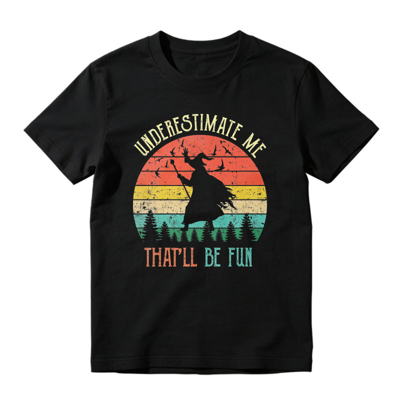 Underestimate Me Thatll Be Fun Bigfoot Sasquatch Vintage Sunset Retro Unisex Classic T-shirt