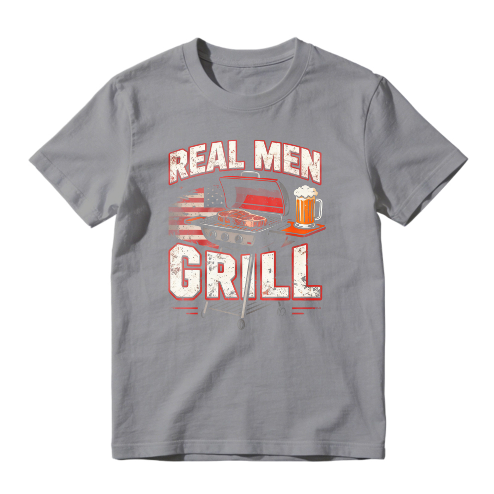 Real Men Grill American Flag Bbq Beer Graphic Unisex Classic T-shirt