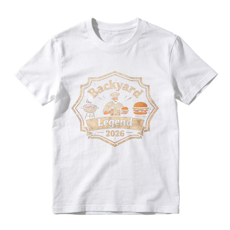 Backyard Legend 2026 Chef Burger Grill Vintage Badge Unisex Classic T-shirt